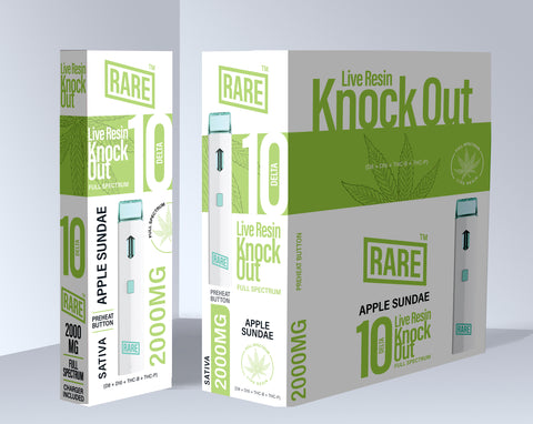 Rare Delta 10 Live Resin Knock Out Full Spectrum 2000 MG (D8 + D10 + THC-B + THC-P)