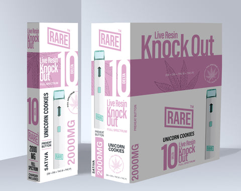Rare Delta 10 Live Resin Knock Out Full Spectrum 2000 MG (D8 + D10 + THC-B + THC-P)
