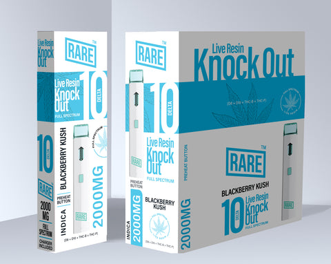Rare Delta 10 Live Resin Knock Out Full Spectrum 2000 MG (D8 + D10 + THC-B + THC-P)