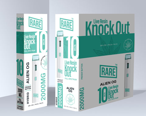 Rare Delta 10 Live Resin Knock Out Full Spectrum 2000 MG (D8 + D10 + THC-B + THC-P)