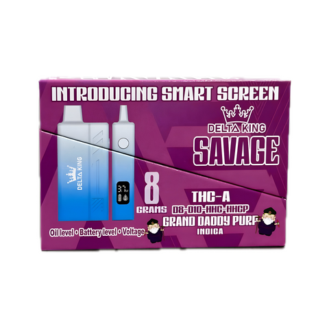 Delta King Savage THC-A, D8, D10, HHC, HHCP 8 Gram 1 Ct