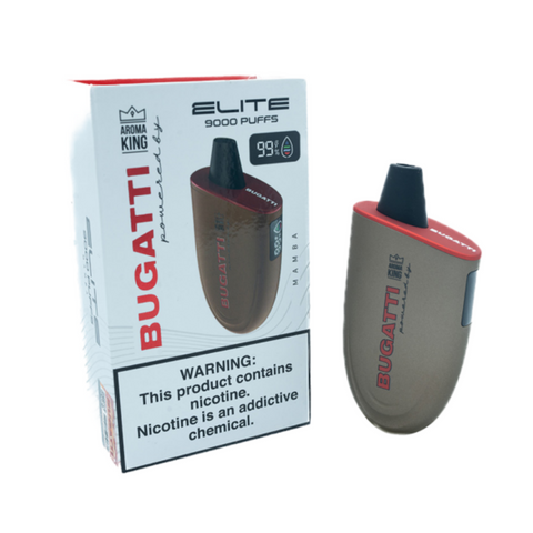 Bugatti Elite 9000 Puff Disposable Powered by Aroma King 1 Ct