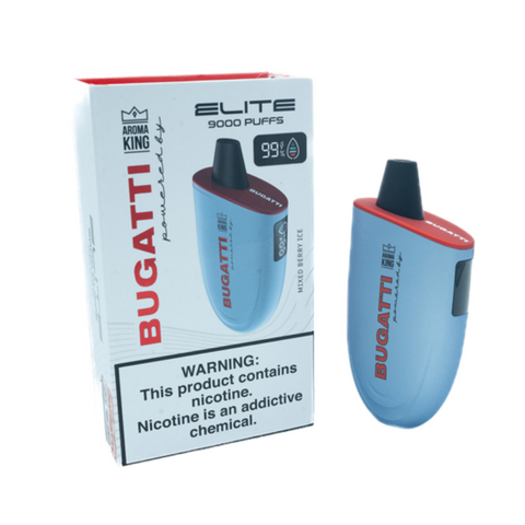 Bugatti Elite 9000 Puff Disposable Powered by Aroma King 1 Ct