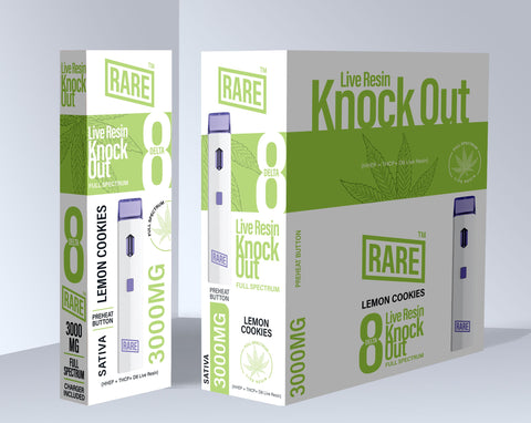 Rare Live Resin Knock Out Full Spectrum 3000 MG (HHEP+THCP+D8 Live Resin)