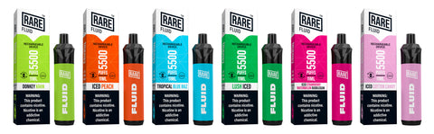 Rare Fluid with Air Flow Disposable Rechargeable Device (5500 Puffs)