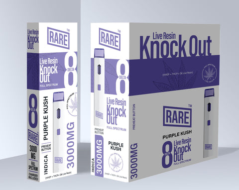 Rare Live Resin Knock Out Full Spectrum 3000 MG (HHEP+THCP+D8 Live Resin)