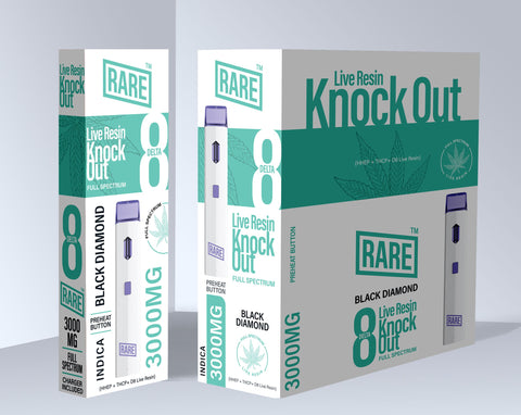 Rare Live Resin Knock Out Full Spectrum 3000 MG (HHEP+THCP+D8 Live Resin)