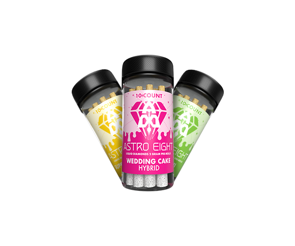 Astro Eight THC-P Liquid Diamonds Pre-Rolls 2gm 10ct Jar