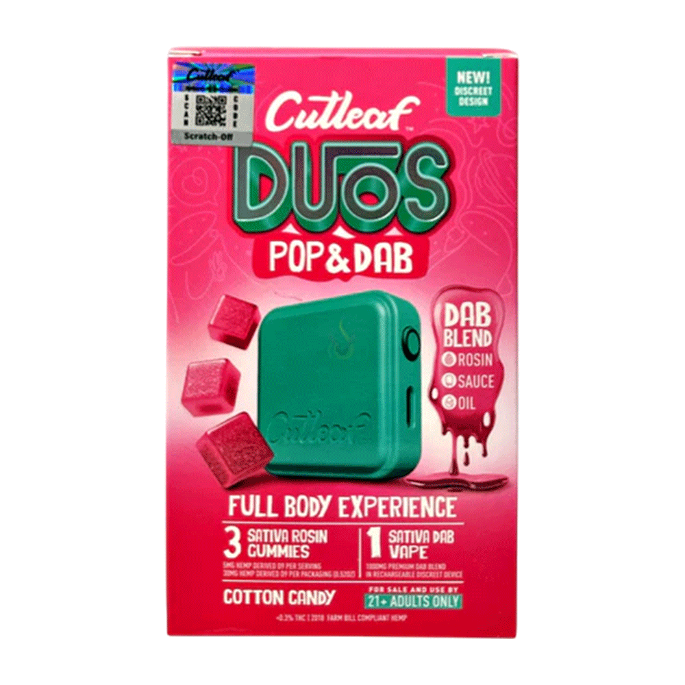 Cutleaf Duos Pop & Dab Gummies (3 Gummies + 1 Dab)