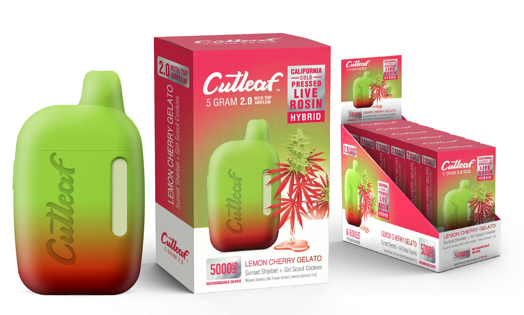 Cutleaf Pressued Live Rosin 2.0 Disposable 5gm