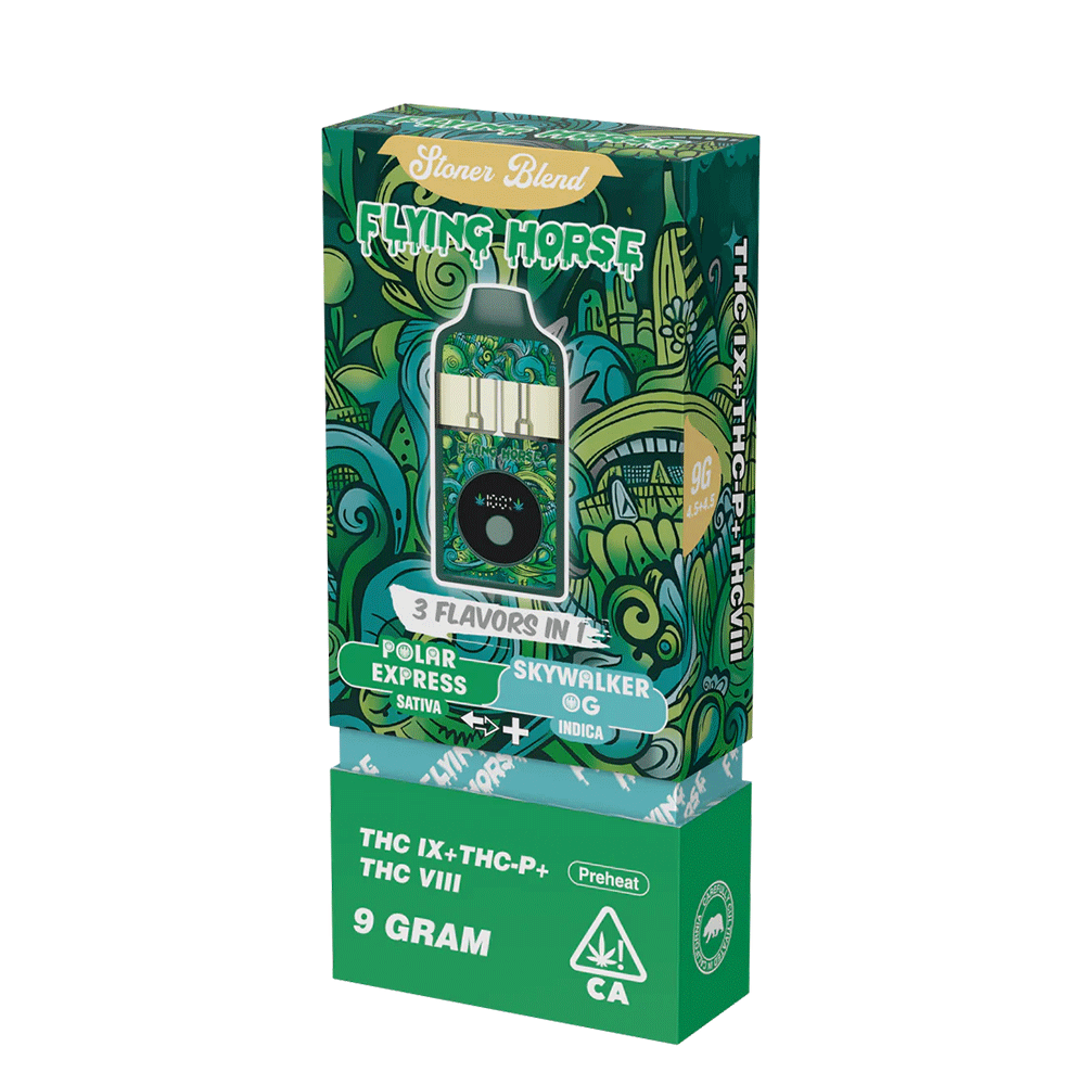 Flying Horse Stoner Blend 9gram Disposable | 1 Ct (THC IX+THC P+THC VIII)
