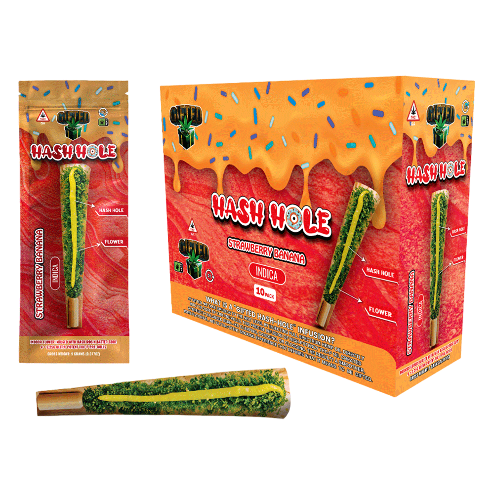 Gifted Hash Hole THC-P Pre-Rolls 2.25gm X 4ct/pk