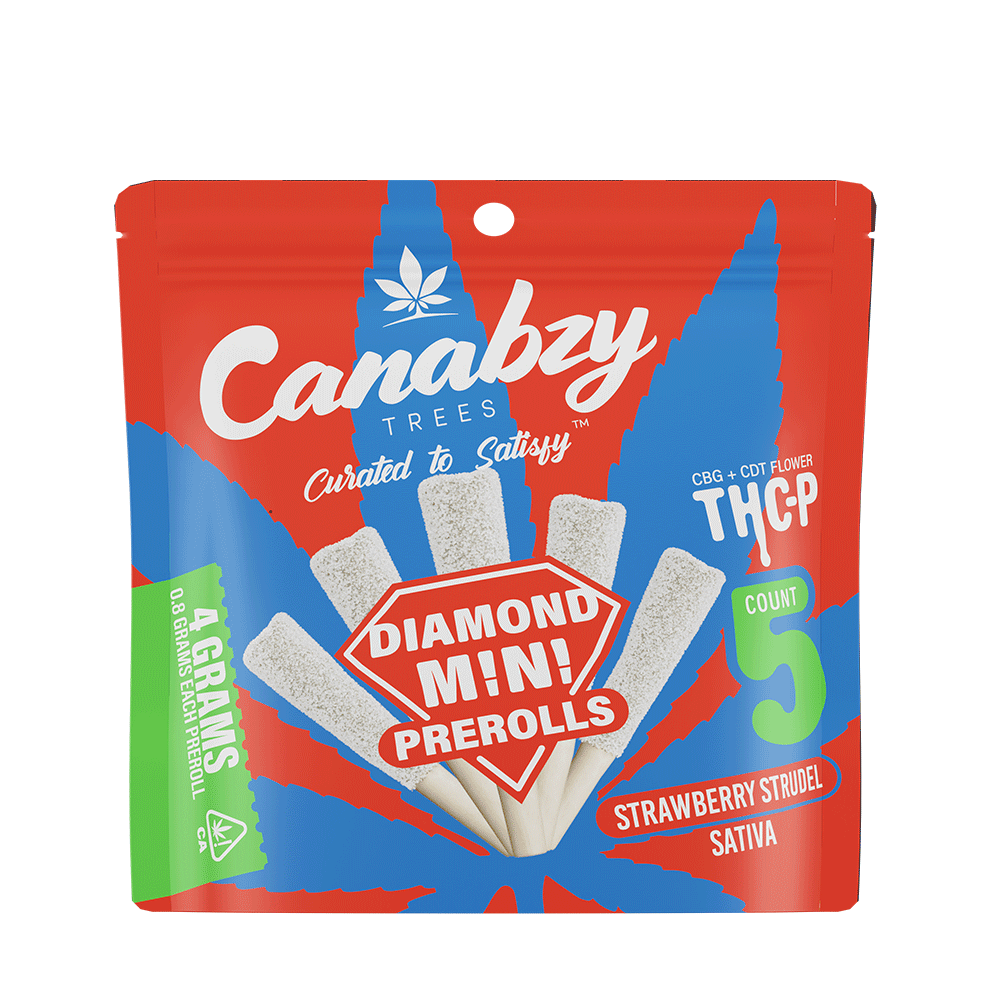 Canabzy THC-P Diamond Mini Pre-Rolls 4g 5ct/pk