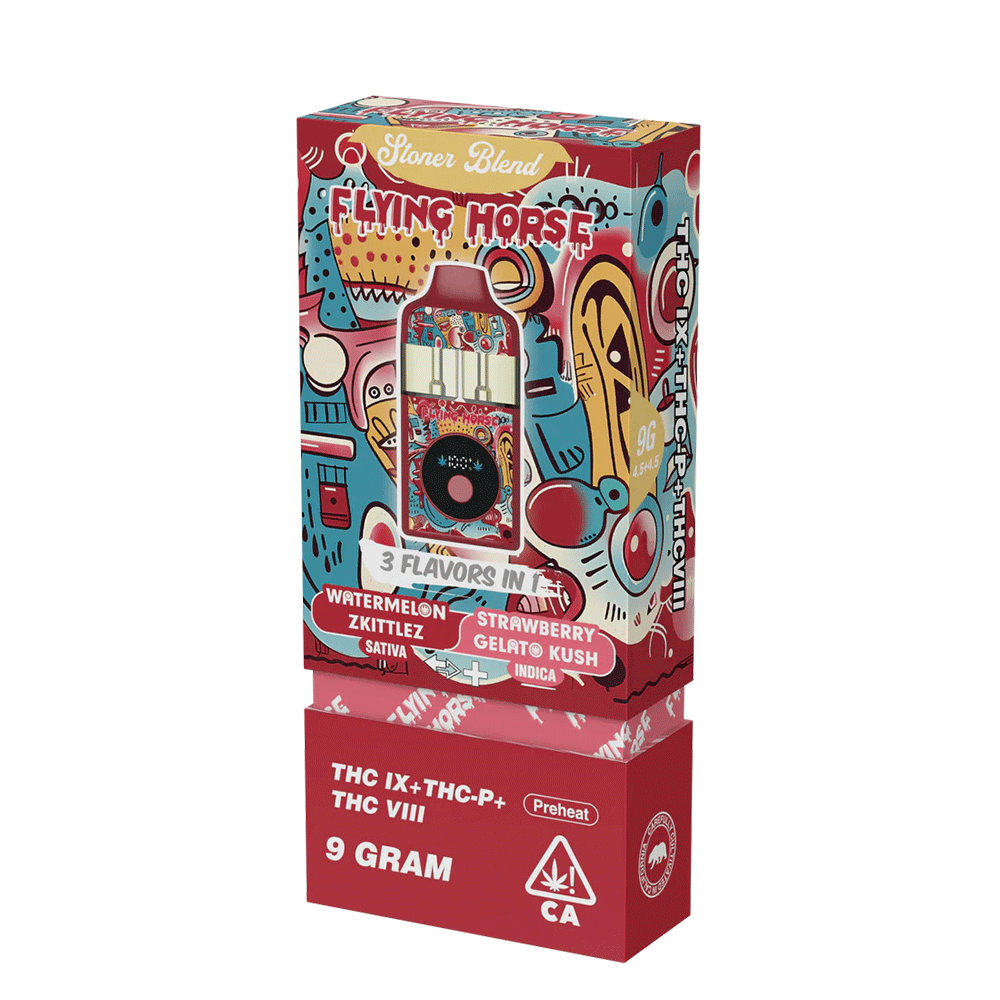 Flying Horse Stoner Blend 9gram Disposable | 1 Ct (THC IX+THC P+THC VIII)