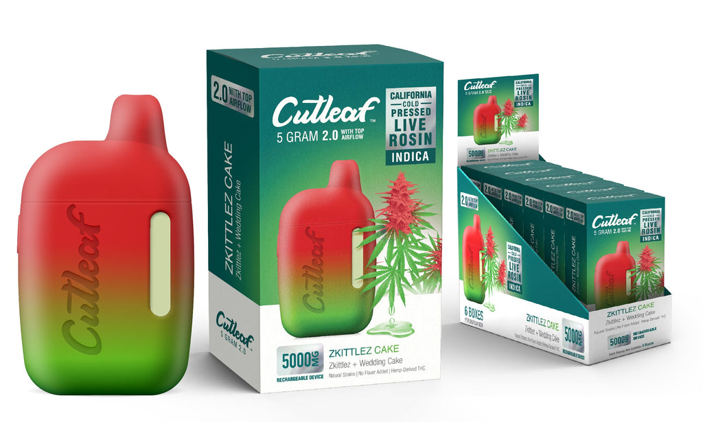 Cutleaf Pressued Live Rosin 2.0 Disposable 5gm