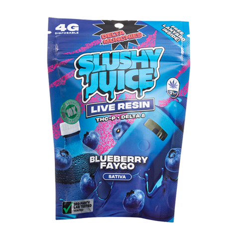 Delta Munchies Slushy Juice THC-P + D8 Live Resin 4G Disposable 1 ct