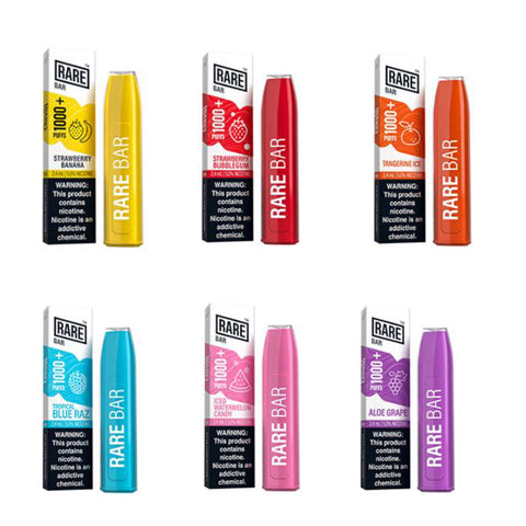 RARE BAR 1000+ PUFFS 500MAH 2.4ML 5.0% DISPOSABLE DEVICE