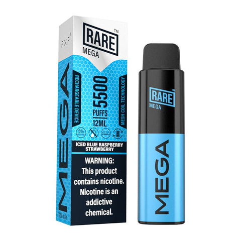 RARE MEGA MESH RECHARGEABLE DISPOSABLE 12ML 5500 PUFFS 1CT