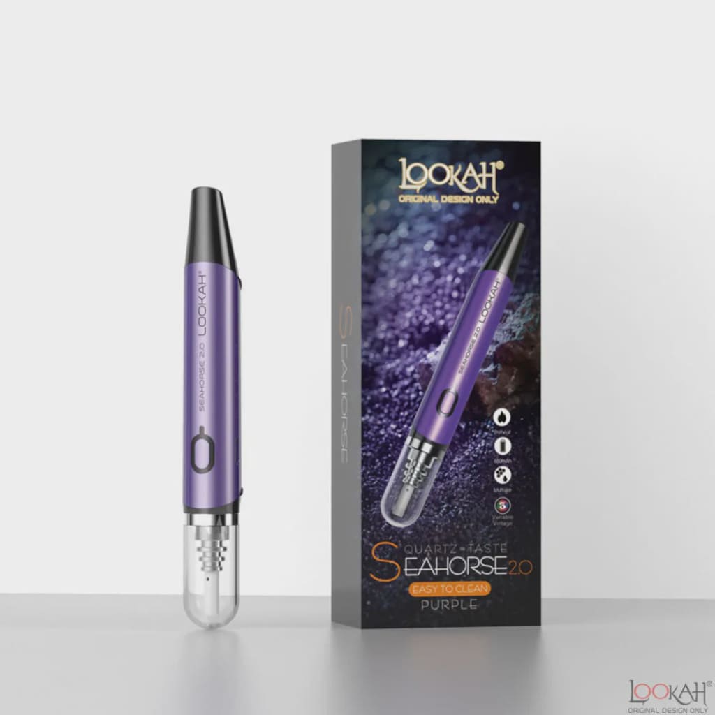 Lookah Seahorse 2.0 Wax Pen Purple Concentrate Vaporizers 6973199594046