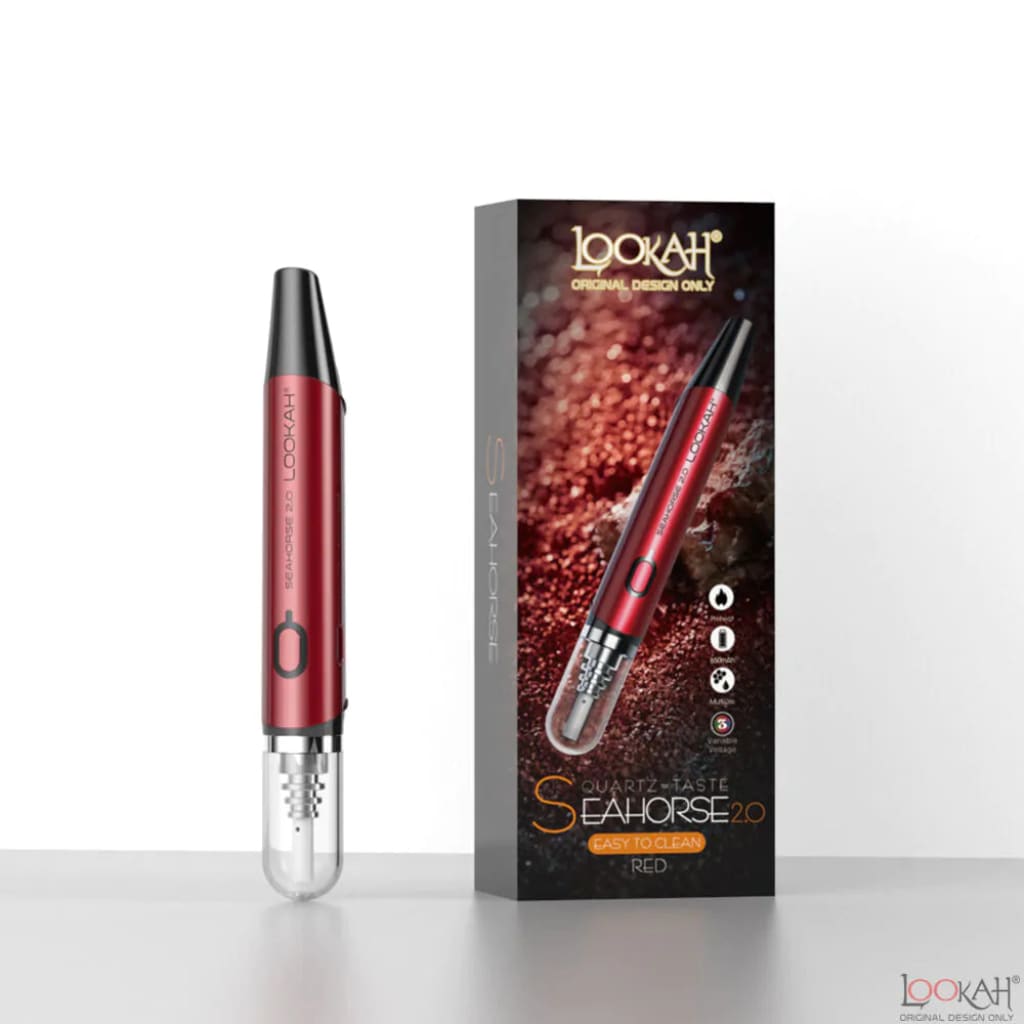 Lookah Seahorse 2.0 Wax Pen Red Concentrate Vaporizers 6973199594015