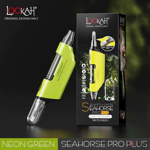 Lookah Seahorse Pro Plus Wax Vaporizer Neon Green Concentrate Vaporizers 6973199593919