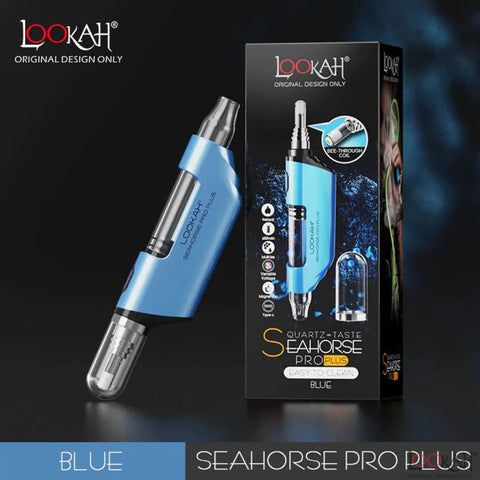 Lookah Seahorse Pro Plus Wax Vaporizer Blue Concentrate Vaporizers 6973199593889