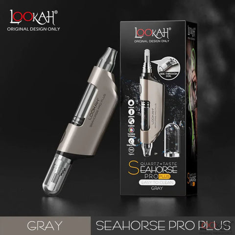 Lookah Seahorse Pro Plus Wax Vaporizer Gray Concentrate Vaporizers 6973199593933