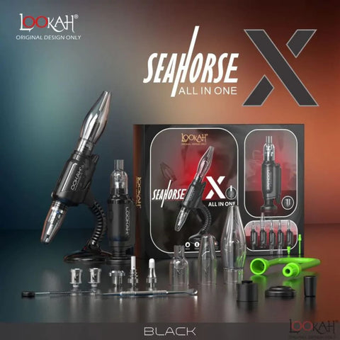 Lookah Seahorse X All in One Wax Vaporizer Black Concentrate Vaporizers 6973199594701
